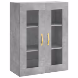 vidaXL Highboard Sideboard Tall Storage Cabinet Side Cabinet Engineered Wood - concrete grey, 3 shelves - Additional view 4