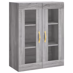 vidaXL Highboard Sideboard Tall Storage Cabinet Side Cabinet Engineered Wood - grey sonoma, 3 shelves - Additional view 4