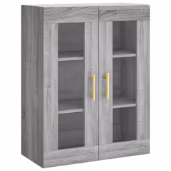 vidaXL Highboard Sideboard Tall Storage Cabinet Side Cabinet Engineered Wood - grey sonoma, 3 shelves - Additional view 4