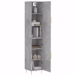 vidaXL Highboard Sideboard Cupboard Side Cabinet Concrete Grey Engineered Wood