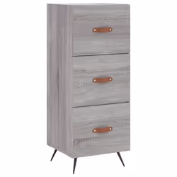 vidaXL Highboard Sideboard Cupboard Side Cabinet Brown Oak Engineered Wood - grey sonoma - Additional view 4