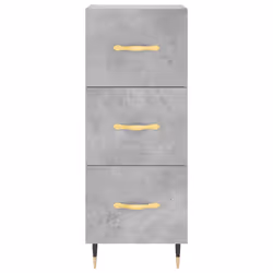 vidaXL Highboard Sideboard Storage Cabinet Side Cabinet Black Engineered Wood - concrete grey - Additional view 5
