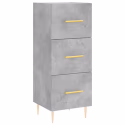 vidaXL Highboard Sideboard Cupboard Side Cabinet Brown Oak Engineered Wood - concrete grey - Additional view 4