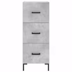 vidaXL Highboard Sideboard Storage Cabinet High Gloss White Engineered Wood - concrete grey - Additional view 5