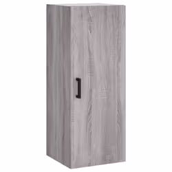 vidaXL Highboard Sideboard Storage Cabinet High Gloss White Engineered Wood - grey sonoma - Additional view 6
