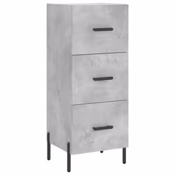 vidaXL Highboard Sideboard Storage Cabinet Side Cabinet White Engineered Wood - concrete grey - Additional view 4