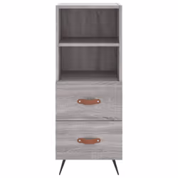 vidaXL Highboard Sideboard Tall Storage Cabinet Side Cabinet Engineered Wood - grey sonoma, 2 drawers 2 shelves - Additional view 5