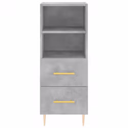 vidaXL Highboard Sideboard Tall Storage Cabinet Side Cabinet Engineered Wood - concrete grey, 2 drawers 2 shelves - Additional view 5