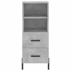vidaXL Highboard Sideboard Tall Storage Cabinet Side Cabinet Engineered Wood - concrete grey, 2 drawers 2 shelves - Additional view 5