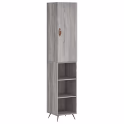 vidaXL Highboard Sideboard Tall Storage Cabinet Side Cabinet Engineered Wood - grey sonoma