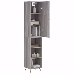 vidaXL Highboard Sideboard Tall Storage Cabinet Side Cabinet Engineered Wood - grey sonoma