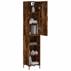 vidaXL Highboard Sideboard Cupboard Side Cabinet Smoked Oak Engineered Wood