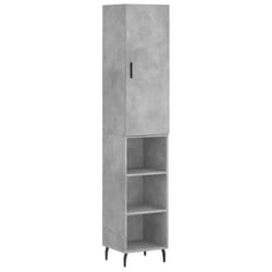 vidaXL Highboard Sideboard Cupboard Side Cabinet Concrete Grey Engineered Wood