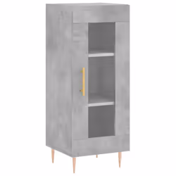 vidaXL Highboard Sideboard Tall Storage Cabinet Side Cabinet Engineered Wood - concrete grey, 1 glass door - Additional view 4