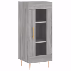 vidaXL Highboard Sideboard Tall Storage Cabinet Side Cabinet Engineered Wood - grey sonoma, 1 glass door - Additional view 4