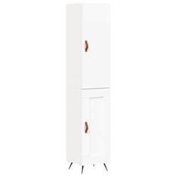 vidaXL Highboard Sideboard Tall Storage Cabinet Side Cabinet Engineered Wood - white, 1 wood door