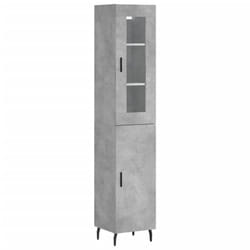 vidaXL Highboard Sideboard Cupboard Side Cabinet Concrete Grey Engineered Wood