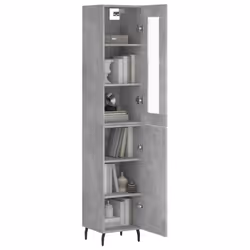 vidaXL Highboard Sideboard Cupboard Side Cabinet Concrete Grey Engineered Wood