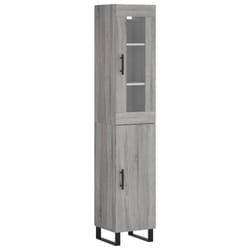 vidaXL Highboard Sideboard Cupboard Side Cabinet Grey Sonoma Engineered Wood