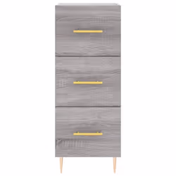 vidaXL Highboard Sideboard Cupboard Storage Cabinet Smoked Oak Engineered Wood - grey sonoma, 3 drawers - Additional view 5