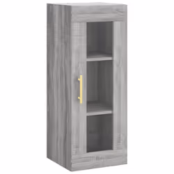 vidaXL Highboard Sideboard Cupboard Storage Cabinet Smoked Oak Engineered Wood - grey sonoma, 3 drawers - Additional view 6