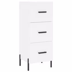 vidaXL Highboard Sideboard Tall Storage Cabinet Side Cabinet Engineered Wood - white, 3 drawers - Additional view 4