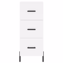vidaXL Highboard Sideboard Tall Storage Cabinet Side Cabinet Engineered Wood - white, 3 drawers - Additional view 5
