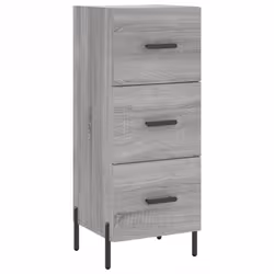 vidaXL Highboard Sideboard Tall Storage Cabinet Side Cabinet Engineered Wood - grey sonoma, 3 drawers - Additional view 4