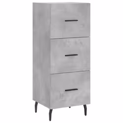 vidaXL Highboard Sideboard Cupboard Side Board Storage Cabinet Engineered Wood - concrete grey - Additional view 4