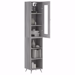 vidaXL Highboard Sideboard Cupboard Side Cabinet Grey Sonoma Engineered Wood