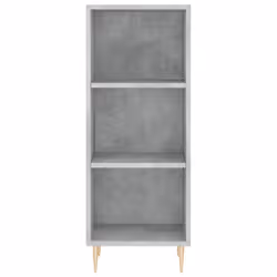 vidaXL Highboard Sideboard Cupboard Storage Cabinet Smoked Oak Engineered Wood - concrete grey, 3 shelves - Additional view 7