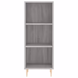 vidaXL Highboard Sideboard Cupboard Storage Cabinet Smoked Oak Engineered Wood - grey sonoma, 3 shelves - Additional view 7