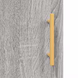 vidaXL Highboard Sideboard Cupboard Storage Cabinet Smoked Oak Engineered Wood - grey sonoma, 3 shelves - Additional view 9