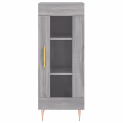 vidaXL Highboard Sideboard Cupboard Storage Cabinet Smoked Oak Engineered Wood - grey sonoma, 1 glass door - Additional view 7