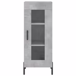 vidaXL Highboard Sideboard Tall Storage Cabinet Side Cabinet Engineered Wood - concrete grey, 1 glass door - Additional view 7