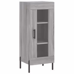 vidaXL Highboard Sideboard Tall Storage Cabinet Side Cabinet Engineered Wood - grey sonoma, 1 glass door - Additional view 6