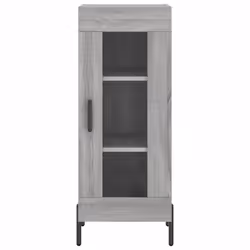 vidaXL Highboard Sideboard Tall Storage Cabinet Side Cabinet Engineered Wood - grey sonoma, 1 glass door - Additional view 7