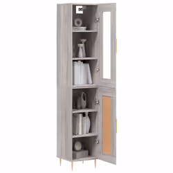 vidaXL Highboard Sideboard Cupboard Side Cabinet Grey Sonoma Engineered Wood
