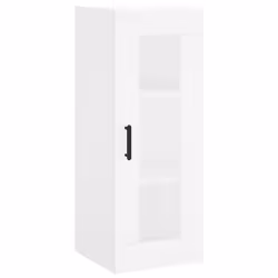vidaXL Highboard Sideboard Tall Storage Cabinet Side Cabinet Engineered Wood - white, 1 wood door - Additional view 4