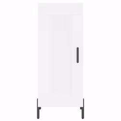 vidaXL Highboard Sideboard Tall Storage Cabinet Side Cabinet Engineered Wood - white, 1 wood door - Additional view 7