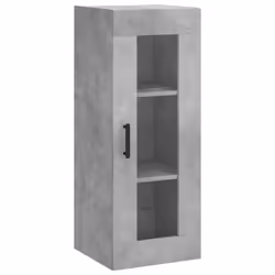 vidaXL Highboard Sideboard Tall Storage Cabinet Side Cabinet Engineered Wood - concrete grey, 1 wood door - Additional view 4