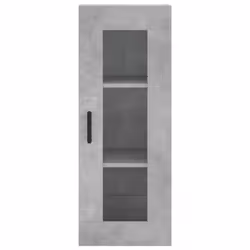 vidaXL Highboard Sideboard Tall Storage Cabinet Side Cabinet Engineered Wood - concrete grey, 1 wood door - Additional view 5