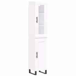 vidaXL Highboard Sideboard Cupboard Storage Cabinet White Engineered Wood