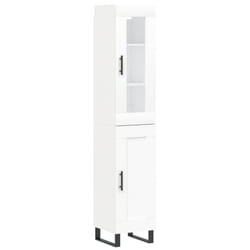 vidaXL Highboard Sideboard Cupboard Storage Cabinet White Engineered Wood