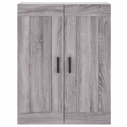 vidaXL Highboard Sideboard Storage Cabinet High Gloss White Engineered Wood - grey sonoma - Additional view 5