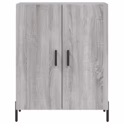 vidaXL Highboard Sideboard Storage Cabinet High Gloss White Engineered Wood - grey sonoma - Additional view 7