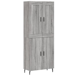 vidaXL Highboard Sideboard Cupboard Side Board Storage Cabinet Engineered Wood - grey sonoma, 2 doors