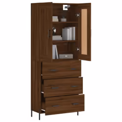 vidaXL Highboard Sideboard Cupboard Side Cabinet Brown Oak Engineered Wood