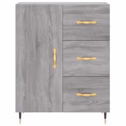 vidaXL Highboard Sideboard Storage Cabinet Home Side Cabinet Engineered Wood - grey sonoma, 1 door 3 drawers - Additional view 7