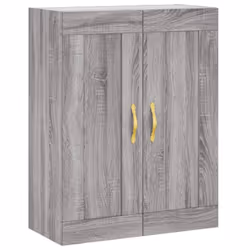 vidaXL Highboard Sideboard Storage Cabinet Home Side Cabinet Engineered Wood - grey sonoma, 1 glass door 3 drawers - Additional view 4